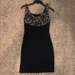 Bodycon Black Dress w/ Mesh Cut Outs